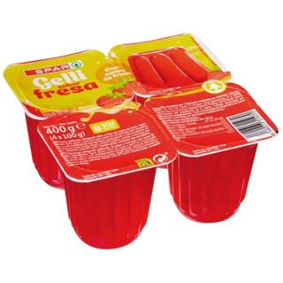 Gelatina spar sabor fresa con zumo 4x100gr