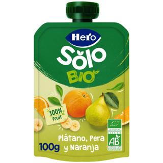 Pouch Hero de plátano pera y naranja bio 100gr