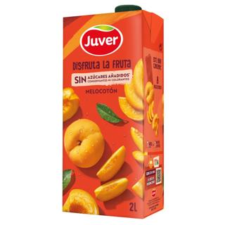 Néctar Juver Disfruta de melocotón sin azúcar añadido brik 2L