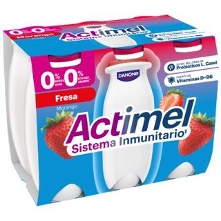 Actimel bebible fresa 0% 6x100gr
