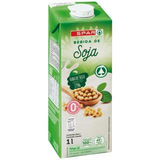 Bebida De Soja Spar sin azúcares añadidos brik 1L
