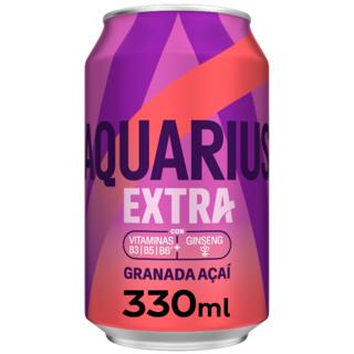 Bebida Aquarius extra granada açaí lata 33cl