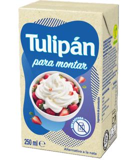 Crema vegetal Tulipán para montar alternativa sin gluten sin lactosa 31% 250mll