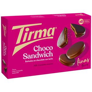 Galleta Tirma chocosandwich finas bañadas en chocolate con leche 218gr