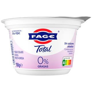 Yogur Fage total colado receta griega 0%mg 150gr