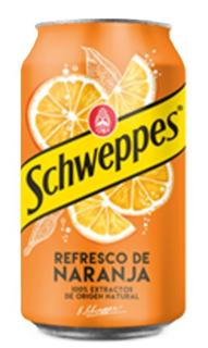 Refresco Schweppes de naranja lata 33cl