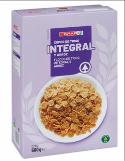 Cereal Spar copos integral arroz trigo 500gr