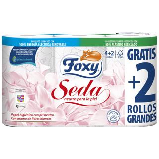 Papel Higiénico Foxy seda 3 capas 4+2ud