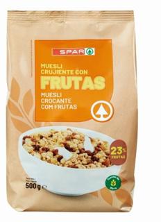 Cereal Spar muesli crujiente con fruta 500gr