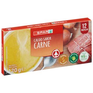 Caldo Spar carne 12 pastillas