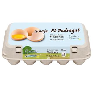 Huevos El Pedregal frescos M 12ud